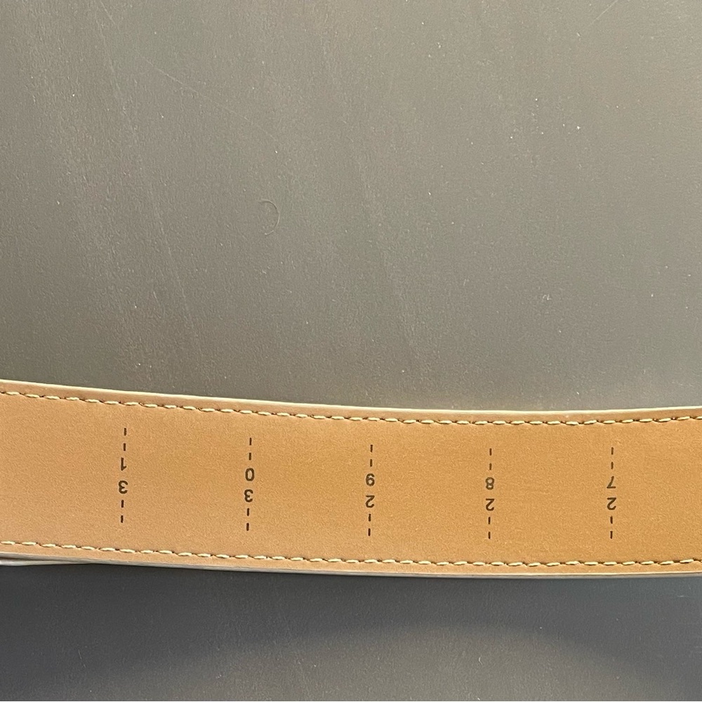 Nexbelt Ratchet Leather belt White w Silver Hardware 25-32 - Picture 4 of 6